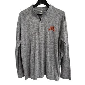 Minnesota Gophers Gray 1/4-Zip Pullover Men's Size XL